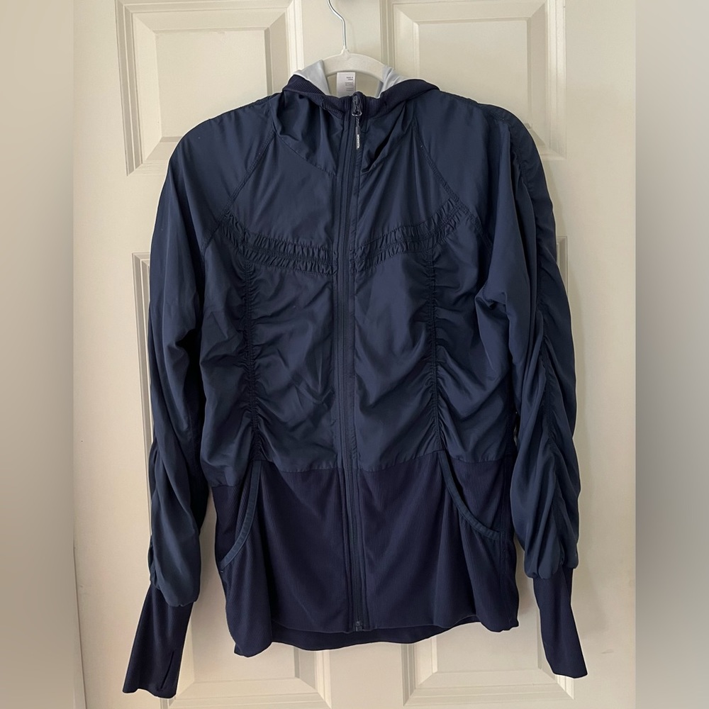 Mondetta Hoodie Women’s Performance Full Zip Jacket -Navy size L